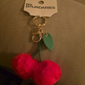 No Boundaries Red Cherry Keychain